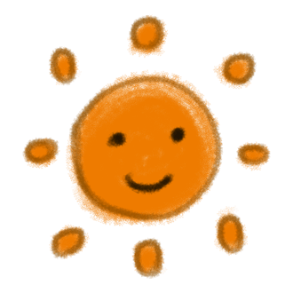 笑顔太陽のイラスト