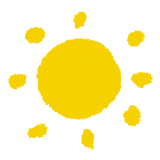 黄色い太陽のイラスト
