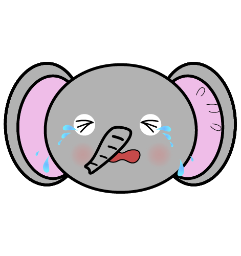 泣く象のイラスト