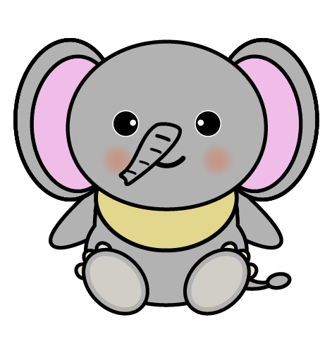 象の赤ちゃんのイラスト