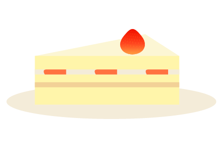 いちごショートケーキのイラスト