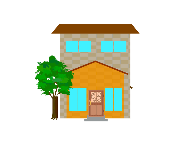 おしゃれな住宅のイラスト