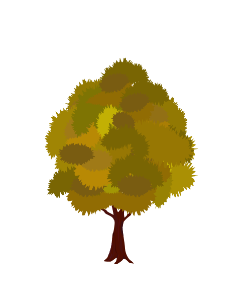 秋の木のイラスト
