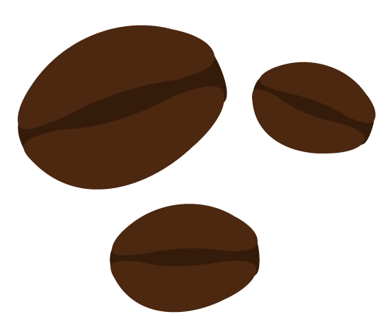 シンプルなコーヒー豆のイラスト