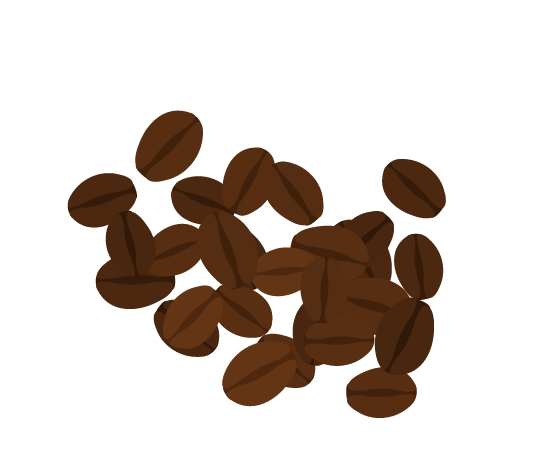 コーヒー豆の挿絵のイラスト