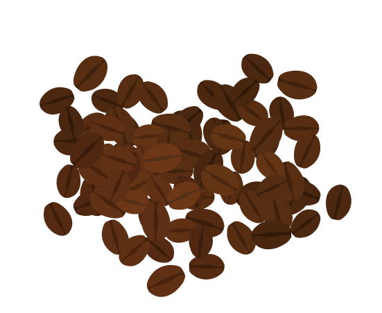 コーヒー豆いっぱいのイラスト