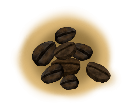 手書きのコーヒー豆のイラスト2