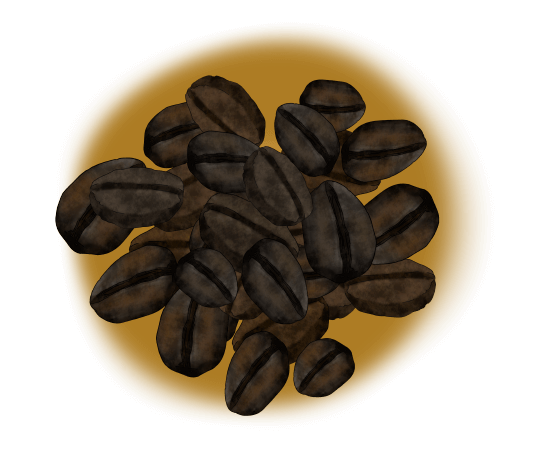 手書きのコーヒー豆のイラスト5