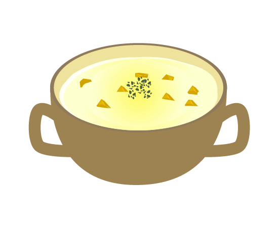 かわいいコーンスープのイラスト