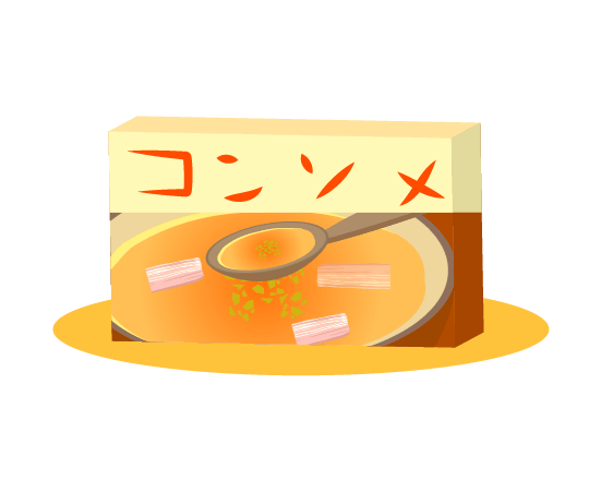 コンソメスープの箱のイラスト