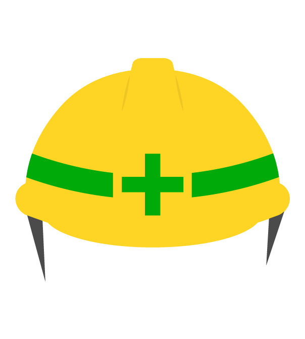 工事現場のヘルメットのイラスト