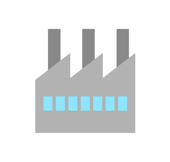 工場の無料イラスト 煙突と公害 地図イメージ素材 チコデザ