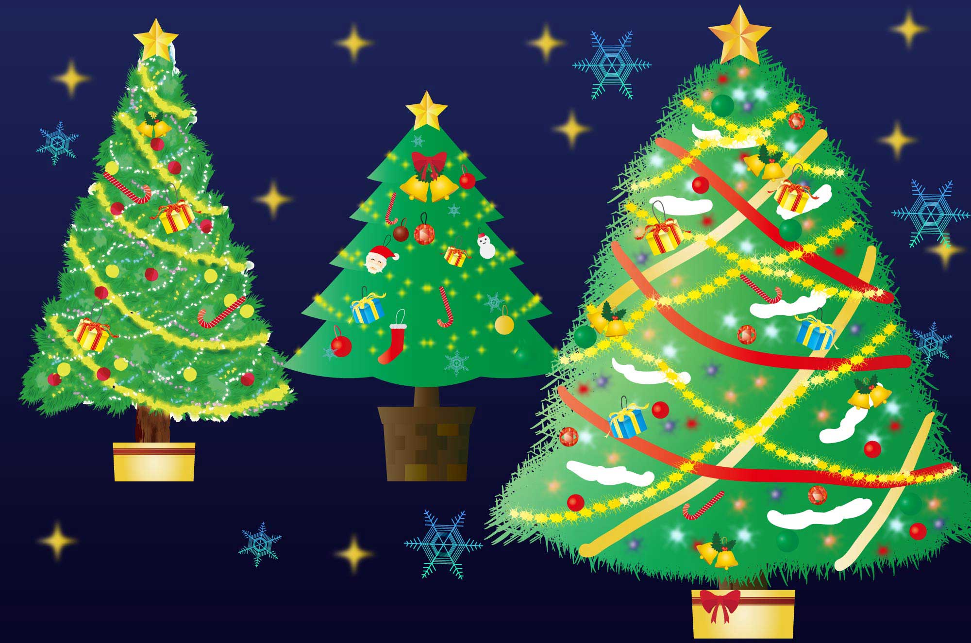 クリスマスツリーのイラスト - 可愛い無料のもみの木素材