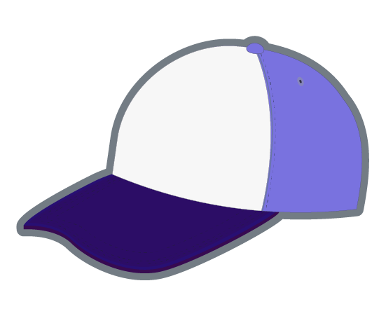 青いキャップ(帽子)アイコンのイラスト