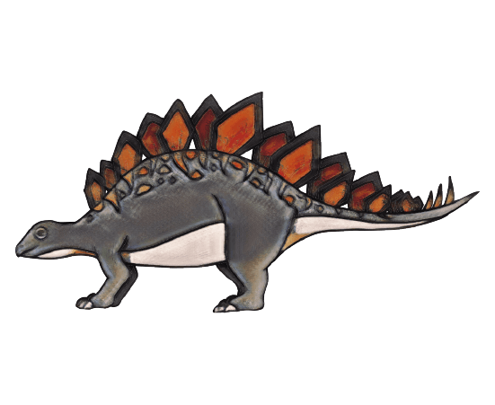 ステゴザウルスのイラスト