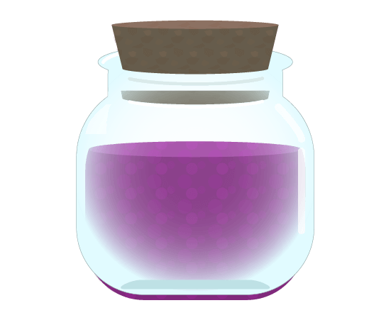 魔法の薬(紫)のイラスト