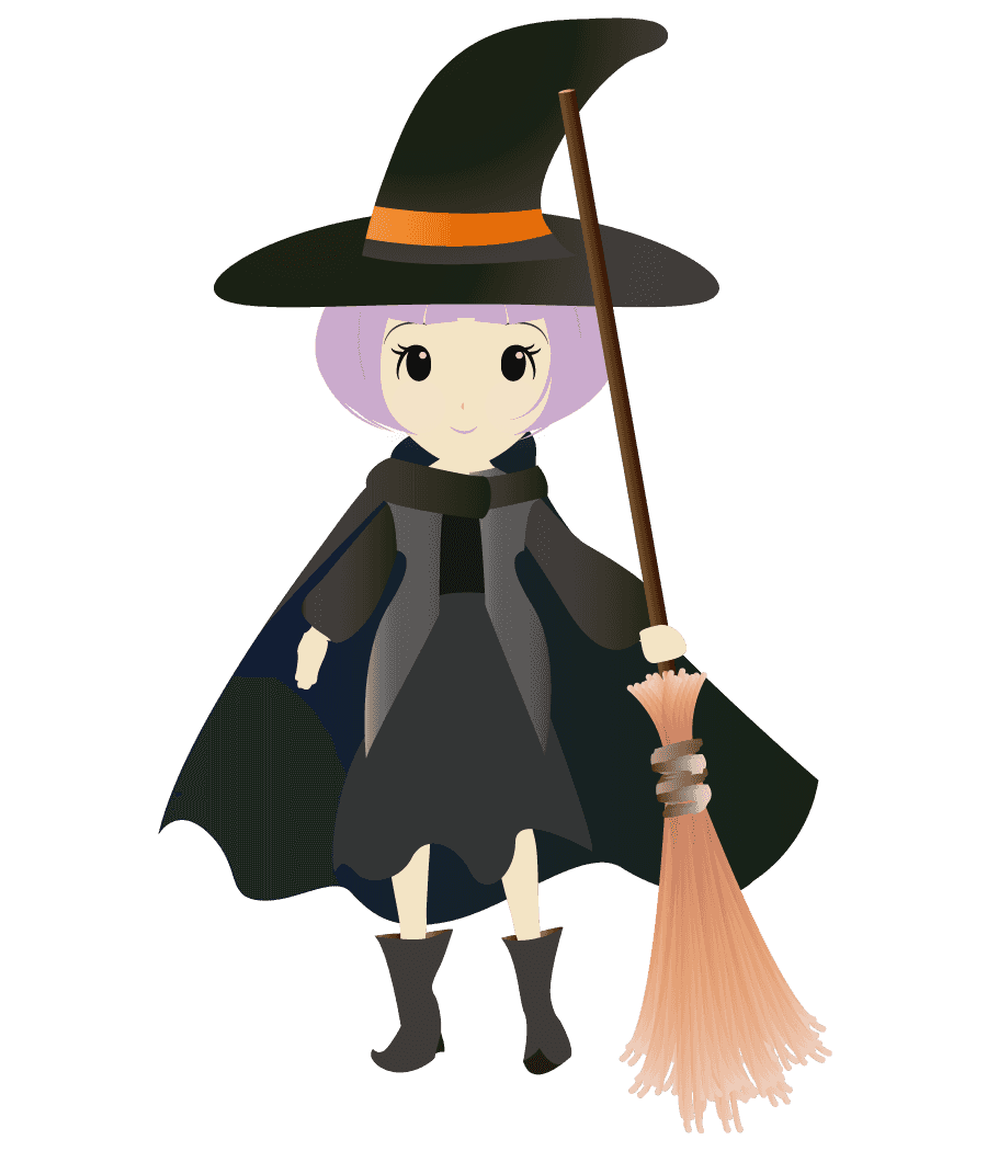 魔女イラスト 可愛いハロウィンのキャラクター無料素材 チコデザ