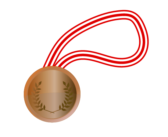 シンプル銅メダルのイラスト
