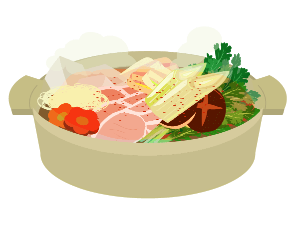キムチ鍋のイラスト