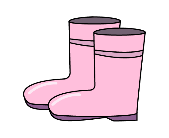 ピンクの長靴のイラスト