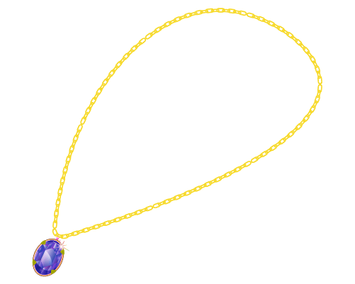 宝石ネックレス(青)のイラスト