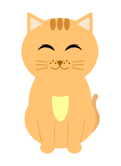 笑顔の猫のイラスト