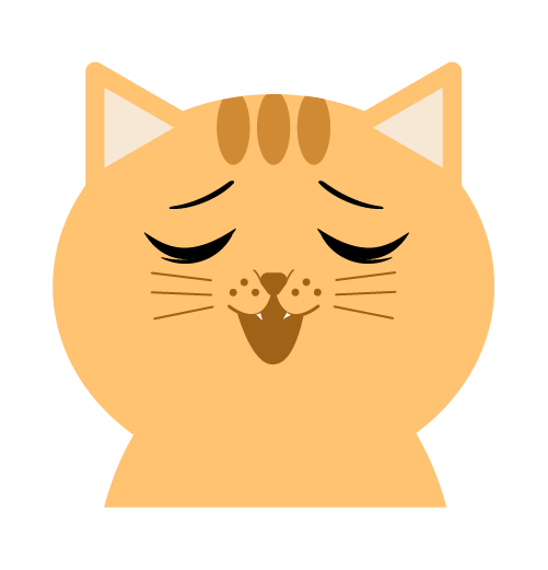 ドヤ顔の猫のイラスト