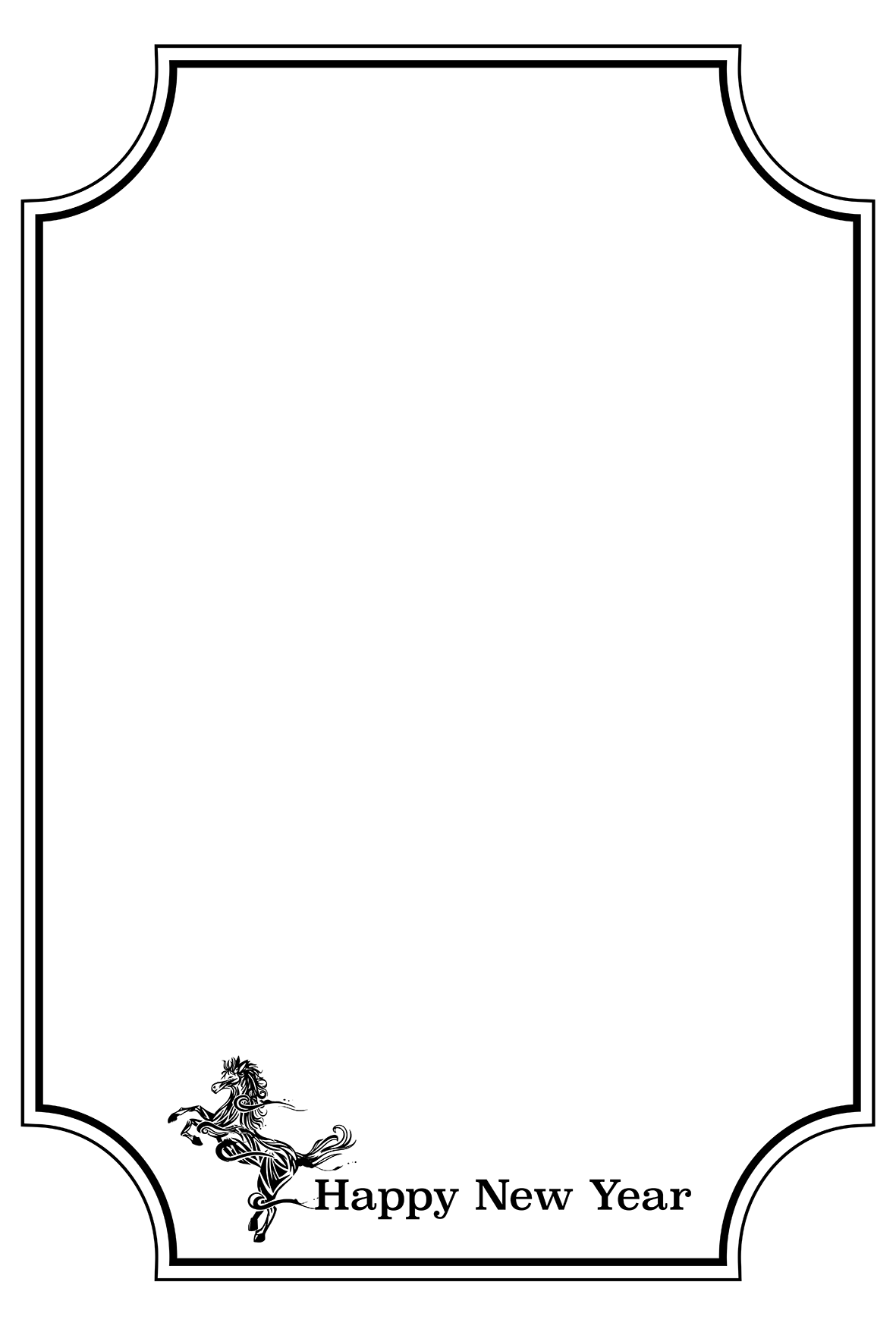 シンプルな辰の年賀状テンプレート