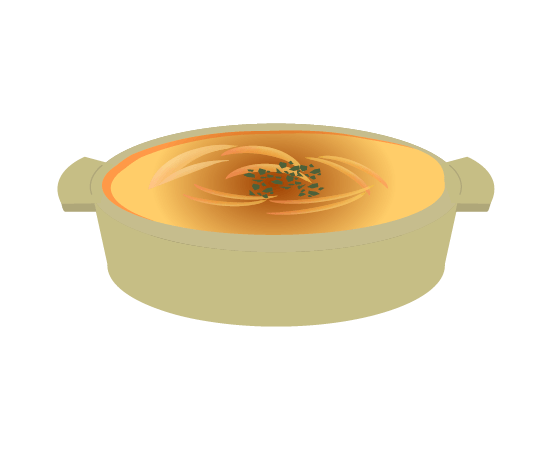 オニオンスープのイラスト