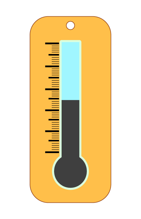 適温の温度計のイラスト