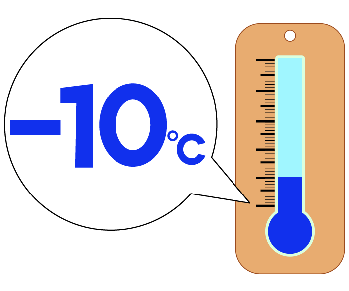 -10度の温度計のイラスト