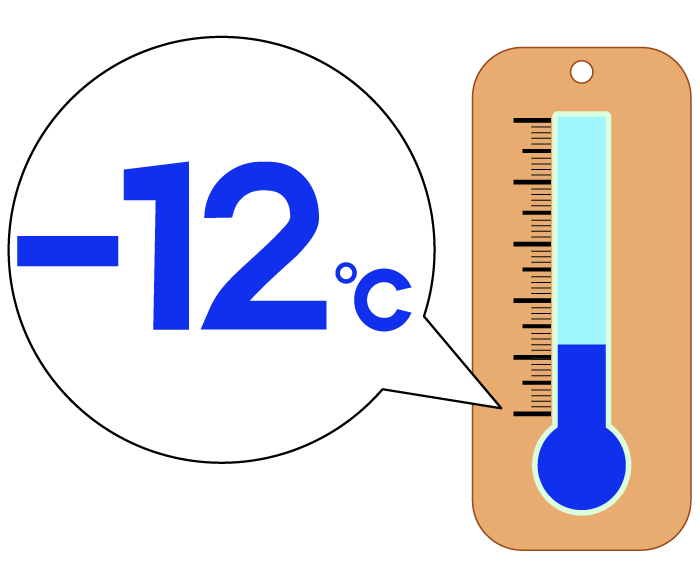 -12度の温度計のイラスト