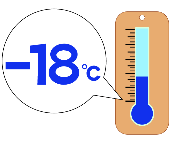 -18度の温度計のイラスト