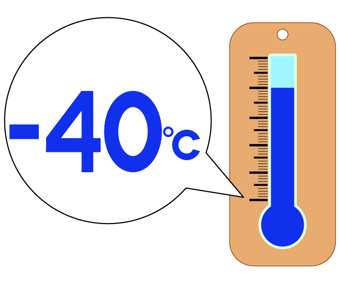 -40度の温度計のイラスト