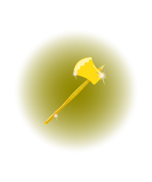 金の斧(アイコン)のイラスト