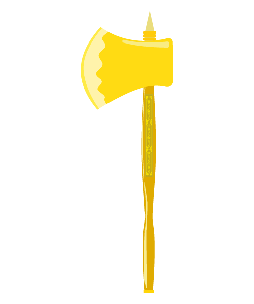 金の斧のイラスト