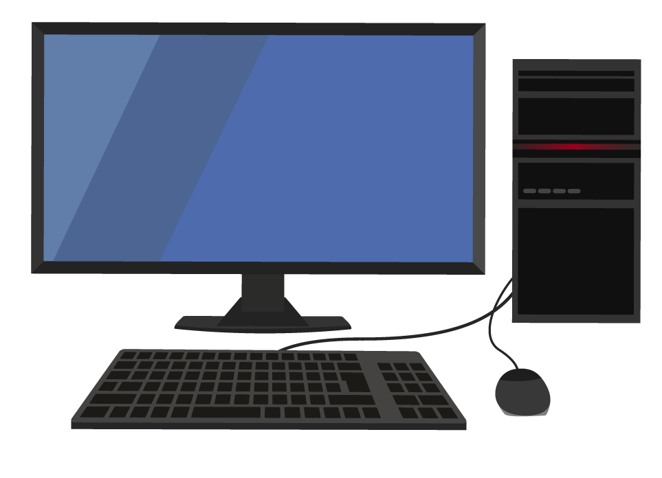 パソコンの無料イラスト ディスクトップとノート チコデザ