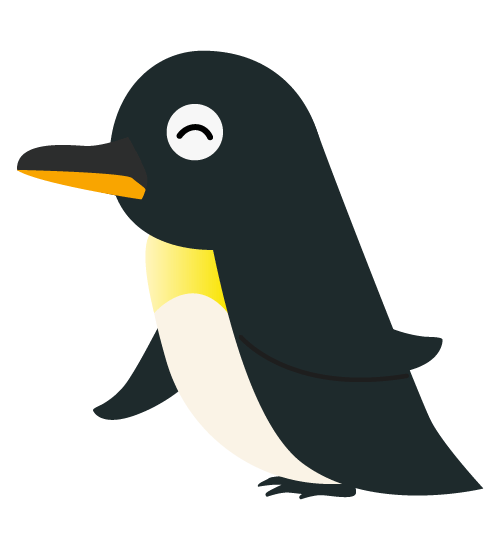 笑顔のペンギンのイラスト