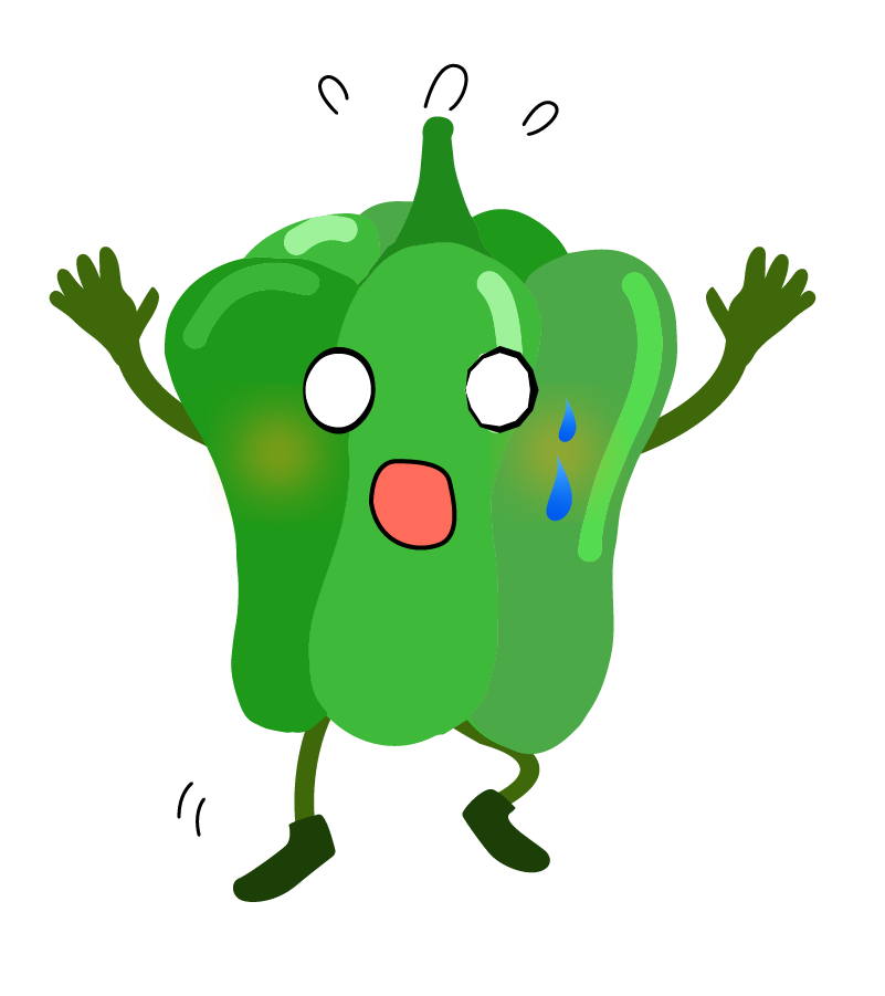 ピーマンのフリーイラスト キャラクター 可愛い野菜素材 チコデザ