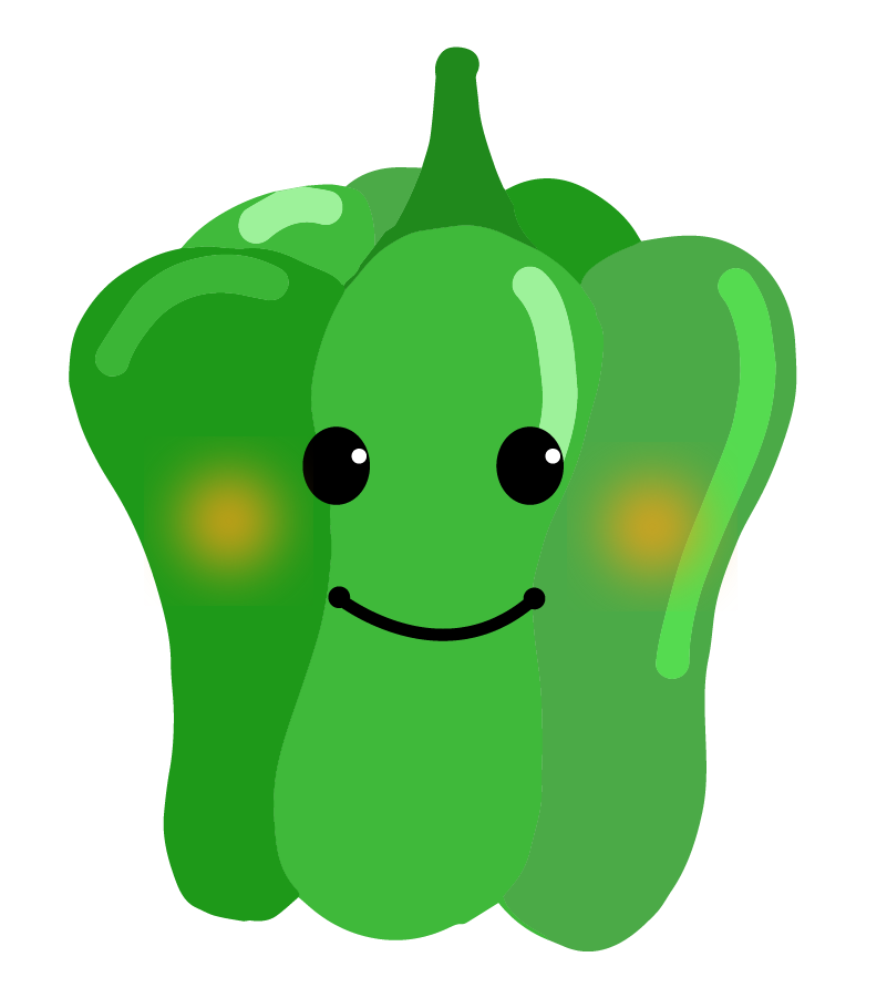 ピーマンのフリーイラスト キャラクター 可愛い野菜素材 チコデザ