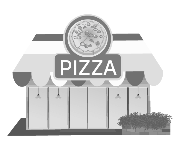 ピザ屋のフリーイラスト 飲食店の無料素材 チコデザ