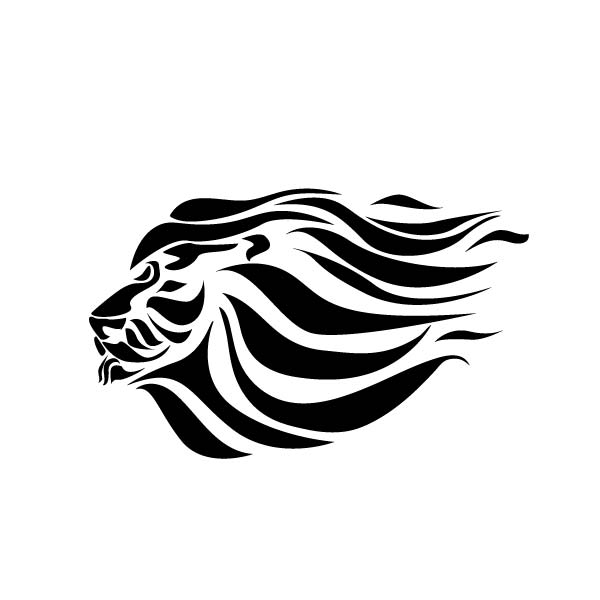 ライオンの横顔ロゴデザイン