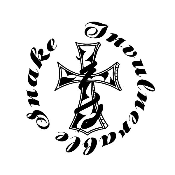 ロザリオと蛇のロゴデザイン