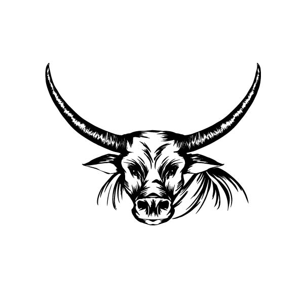 牛のペン画ロゴデザイン
