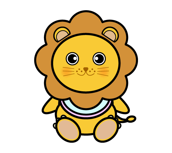 ライオンの赤ちゃんのイラスト