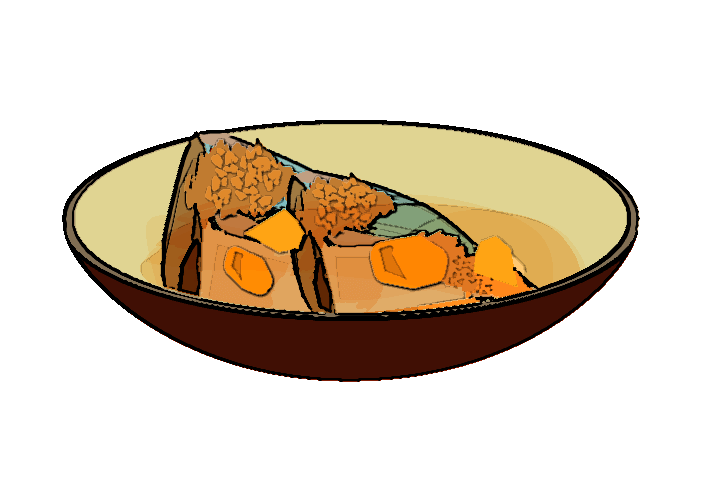 手書き風鯖の味噌煮のイラスト