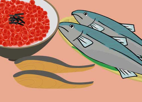 鮭のイメージ挿絵