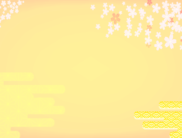 和風桜の背景(黄)のイラスト