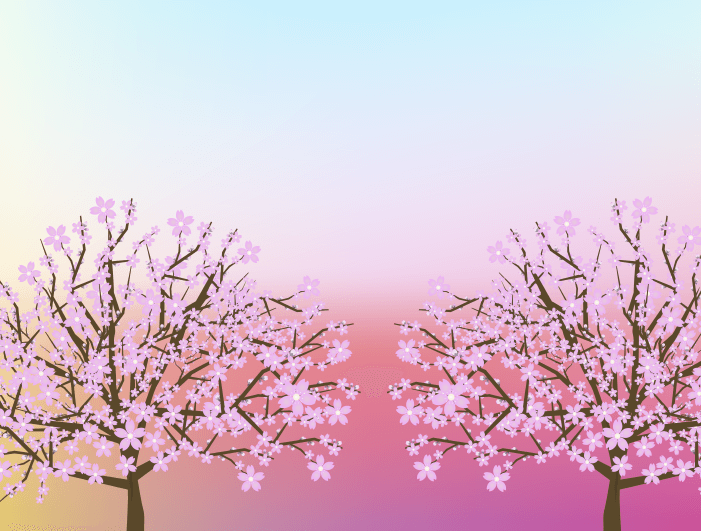 桜木の背景のイラスト