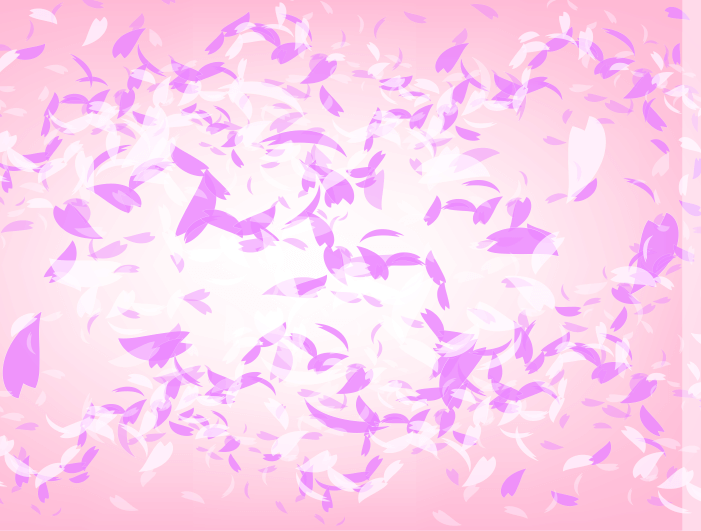 散る桜の花びら背景(ピンク)のイラスト